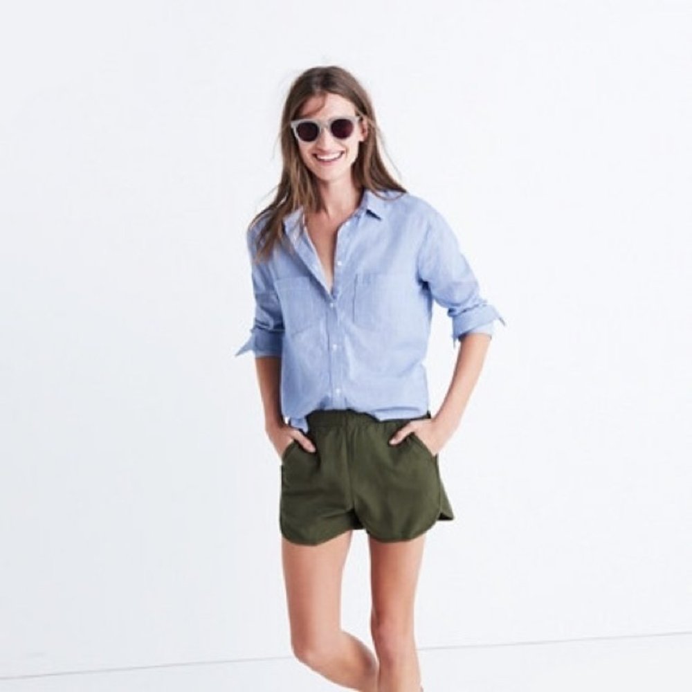 Madewell Green Pull on Shorts